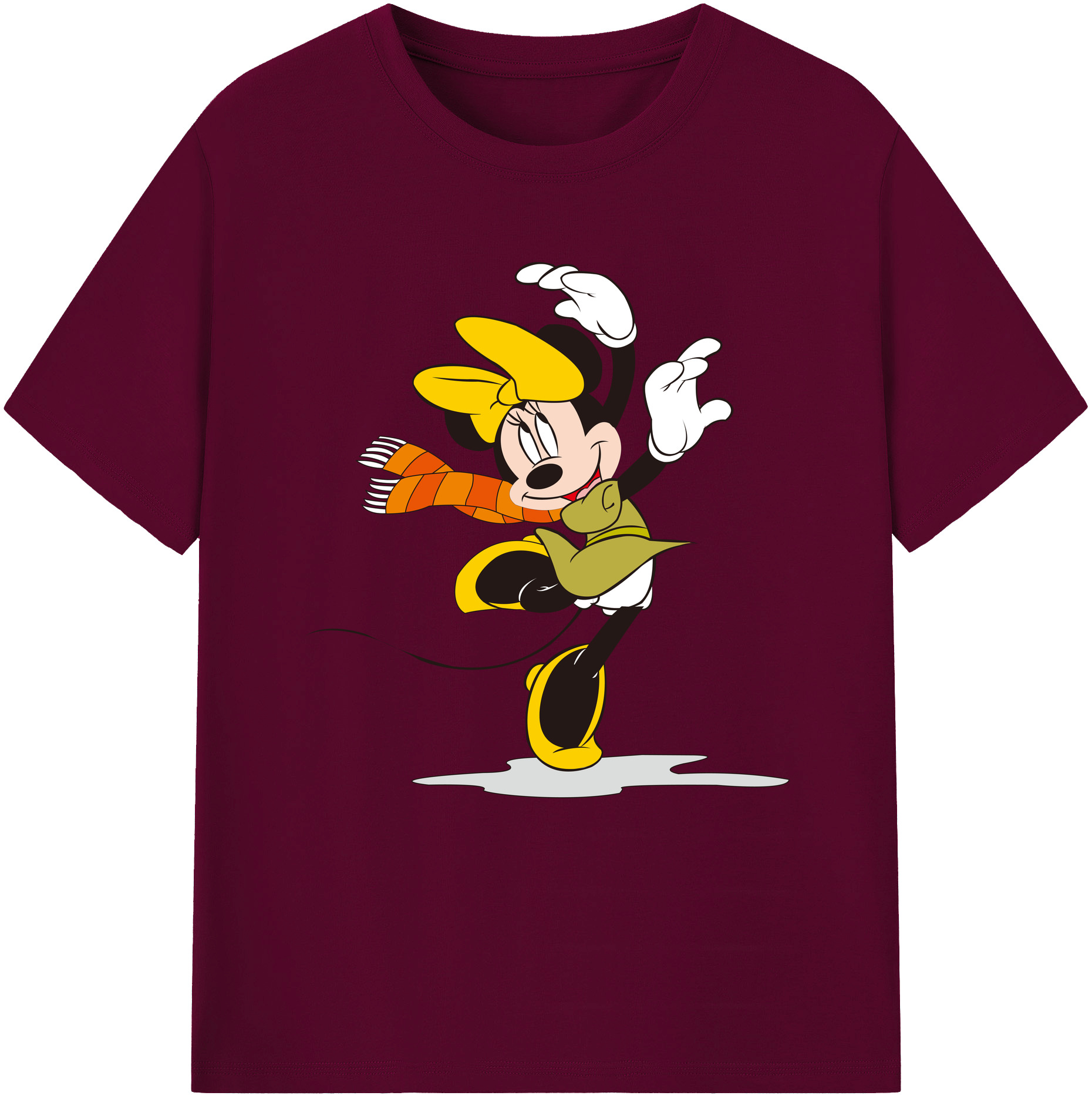 （画像用） ミッキーマウス Mickey Mouse レディースカジュアルプリントTシャツ（綿100％）